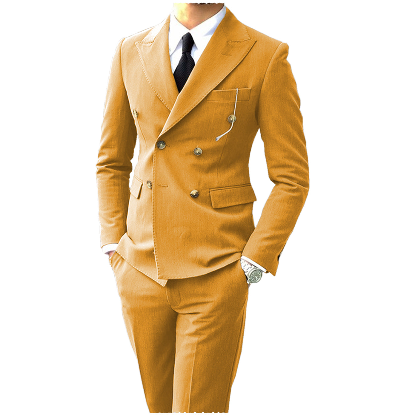 Men's Suit Peak Lapel Double Breasts Suit