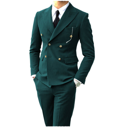 Men's Suit Peak Lapel Double Breasts Suit