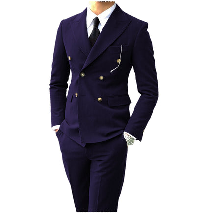 Men's Suit Peak Lapel Double Breasts Suit