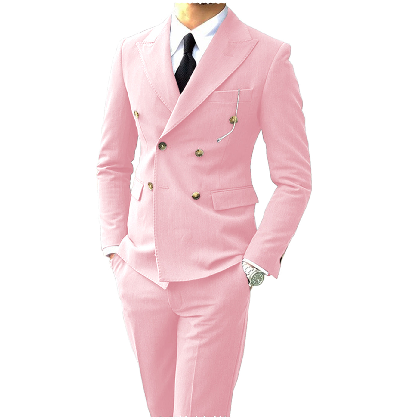 Men's Suit Peak Lapel Double Breasts Suit