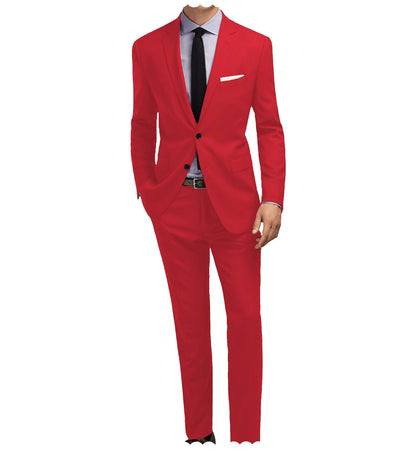 Men Suit 2 Pieces Single Breasted Jacket