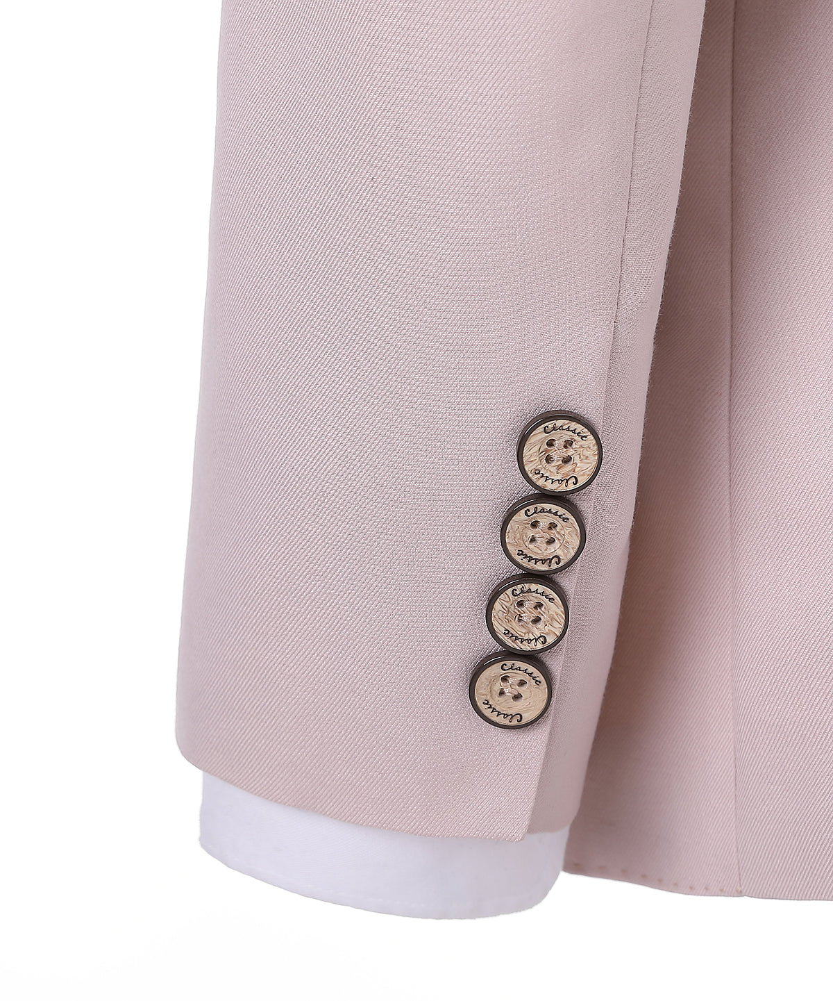 3 Pieces Men's Pink Flat Peak Lapel Suit For Wedding