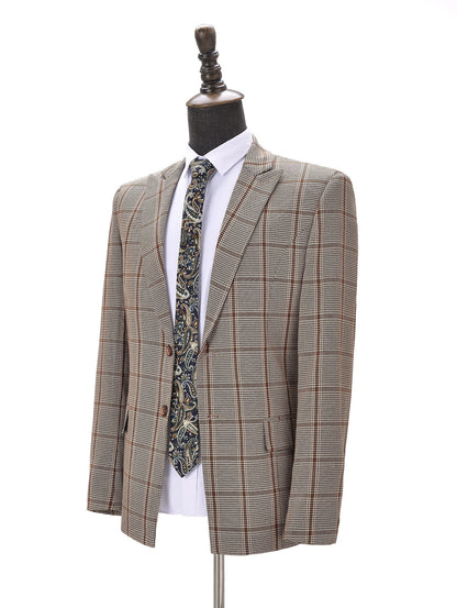 Plaid Peak Lapel 2 Pieces Men's Suit