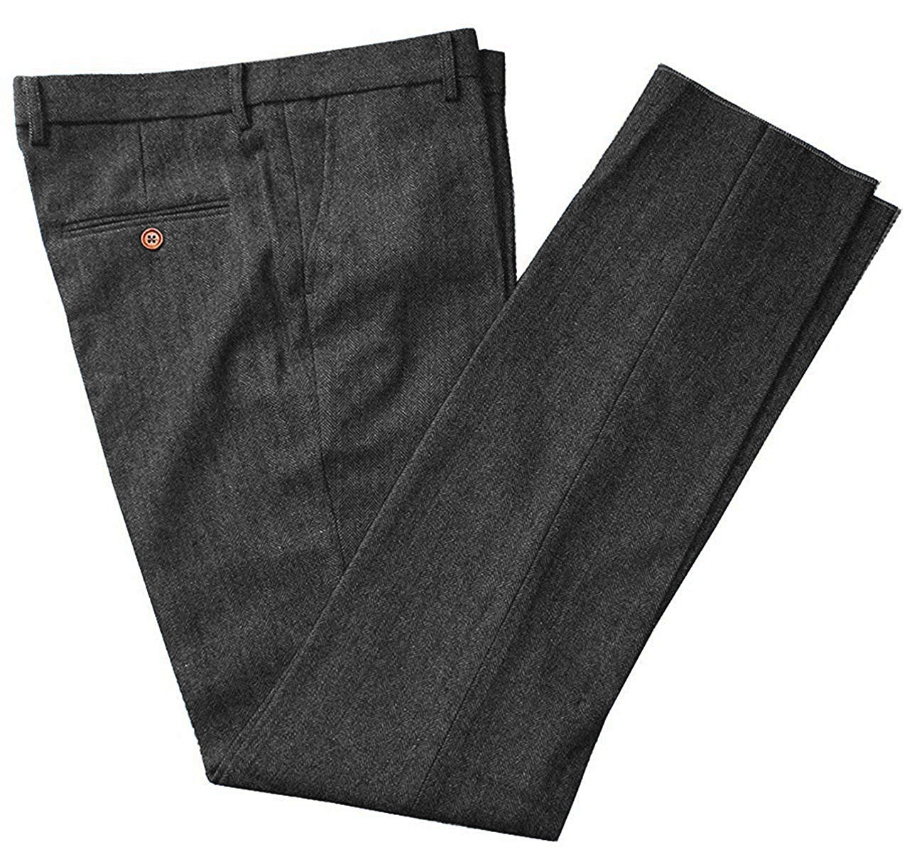 Men's Herringbone Pants Grey